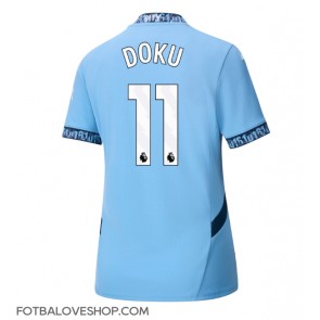 Manchester City Jeremy Doku #11 Dámské Domácí Dres 2024-25 Krátký Rukáv