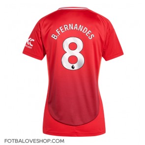 Manchester United Bruno Fernandes #8 Dámské Domácí Dres 2024-25 Krátký Rukáv