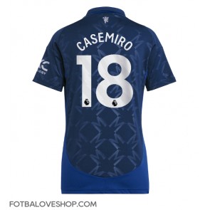 Manchester United Casemiro #18 Dámské Venkovní Dres 2024-25 Krátký Rukáv