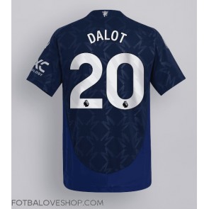 Manchester United Diogo Dalot #20 Venkovní Dres 2024-25 Krátký Rukáv