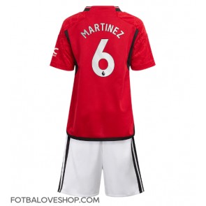 Manchester United Lisandro Martinez #6 Dětské Domácí Dres 2023-24 Krátký Rukáv (+ trenýrky)