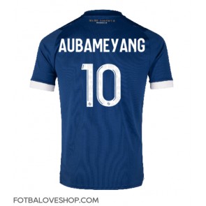 Olympique de Marseille Aubameyang #10 Venkovní Dres 2023-24 Krátký Rukáv