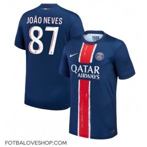 Paris Saint-Germain Joao Neves #87 Domácí Dres 2024-25 Krátký Rukáv