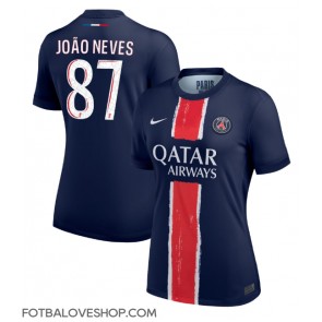 Paris Saint-Germain Joao Neves #87 Dámské Domácí Dres 2024-25 Krátký Rukáv