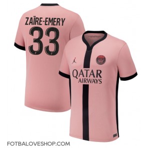 Paris Saint-Germain Warren Zaire-Emery #33 Alternativní Dres 2024-25 Krátký Rukáv