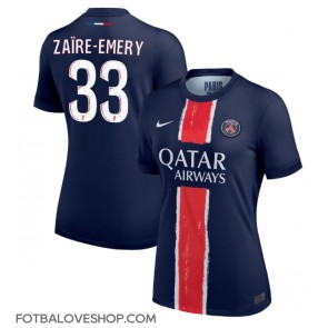 Paris Saint-Germain Warren Zaire-Emery #33 Dámské Domácí Dres 2024-25 Krátký Rukáv