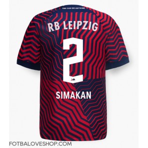 RB Leipzig Mohamed Simakan #2 Venkovní Dres 2023-24 Krátký Rukáv