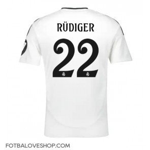 Real Madrid Antonio Rudiger #22 Domácí Dres 2024-25 Krátký Rukáv