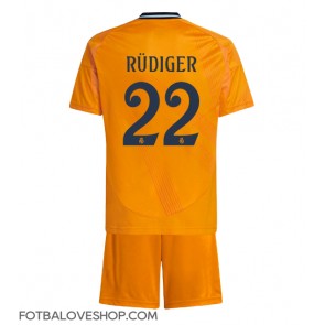 Real Madrid Antonio Rudiger #22 Dětské Venkovní Dres 2024-25 Krátký Rukáv (+ trenýrky)