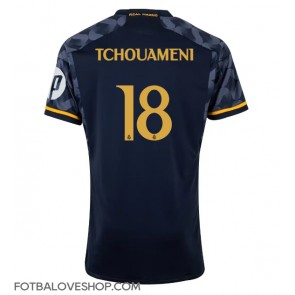 Real Madrid Aurelien Tchouameni #18 Venkovní Dres 2023-24 Krátký Rukáv