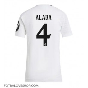 Real Madrid David Alaba #4 Dámské Domácí Dres 2024-25 Krátký Rukáv