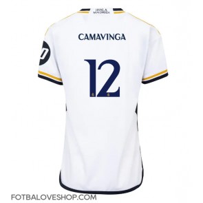 Real Madrid Eduardo Camavinga #12 Dámské Domácí Dres 2023-24 Krátký Rukáv