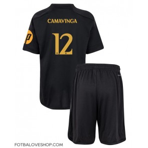 Real Madrid Eduardo Camavinga #12 Dětské Alternativní Dres 2023-24 Krátký Rukáv (+ trenýrky)