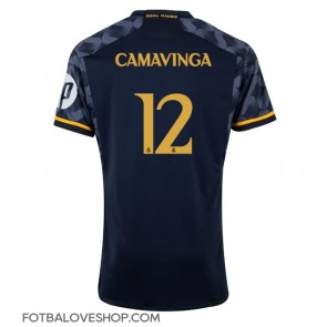 Real Madrid Eduardo Camavinga #12 Venkovní Dres 2023-24 Krátký Rukáv