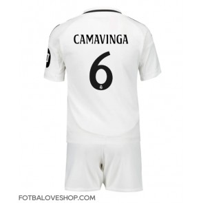 Real Madrid Eduardo Camavinga #6 Dětské Domácí Dres 2024-25 Krátký Rukáv (+ trenýrky)