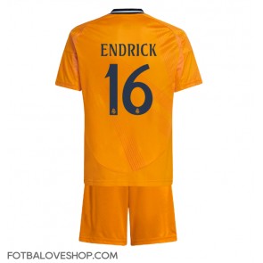 Real Madrid Endrick #16 Dětské Venkovní Dres 2024-25 Krátký Rukáv (+ trenýrky)