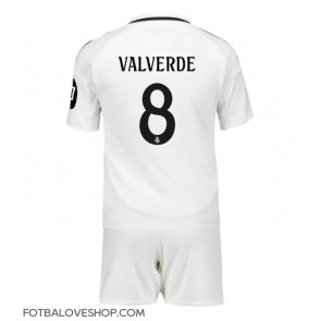 Real Madrid Federico Valverde #8 Dětské Domácí Dres 2024-25 Krátký Rukáv (+ trenýrky)