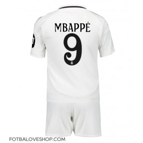 Real Madrid Kylian Mbappe #9 Dětské Domácí Dres 2024-25 Krátký Rukáv (+ trenýrky)