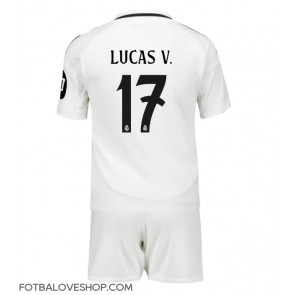 Real Madrid Lucas Vazquez #17 Dětské Domácí Dres 2024-25 Krátký Rukáv (+ trenýrky)