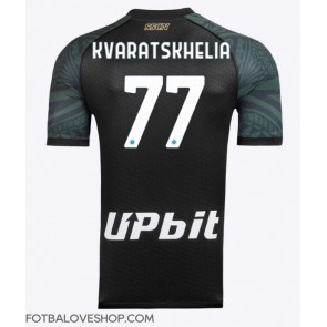 SSC Napoli Khvicha Kvaratskhelia #77 Alternativní Dres 2023-24 Krátký Rukáv