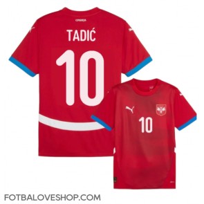 Srbsko Dusan Tadic #10 Domácí Dres ME 2024 Krátký Rukáv