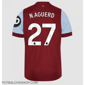 West Ham United Nayef Aguerd #27 Domácí Dres 2023-24 Krátký Rukáv