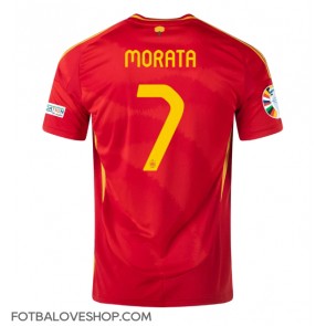 Španělsko Alvaro Morata #7 Domácí Dres ME 2024 Krátký Rukáv