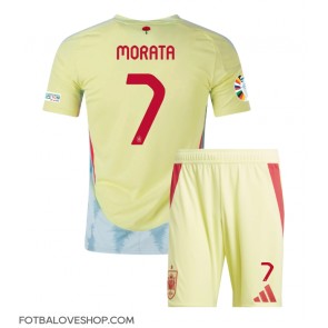 Španělsko Alvaro Morata #7 Dětské Venkovní Dres ME 2024 Krátký Rukáv (+ trenýrky)