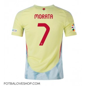 Španělsko Alvaro Morata #7 Venkovní Dres ME 2024 Krátký Rukáv