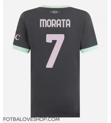 AC Milan Alvaro Morata #7 Dámské Alternativní Dres 2024-25 Krátký Rukáv