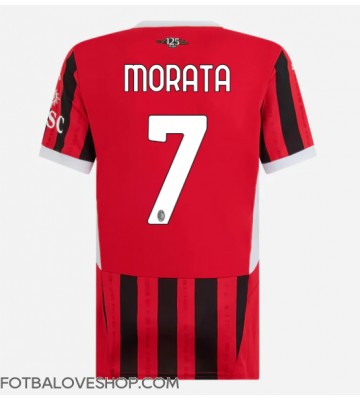 AC Milan Alvaro Morata #7 Dámské Domácí Dres 2024-25 Krátký Rukáv