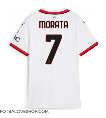 AC Milan Alvaro Morata #7 Dámské Venkovní Dres 2024-25 Krátký Rukáv