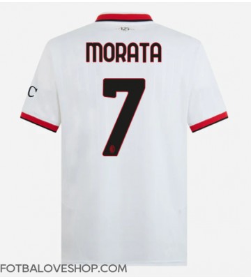 AC Milan Alvaro Morata #7 Venkovní Dres 2024-25 Krátký Rukáv