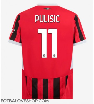 AC Milan Christian Pulisic #11 Domácí Dres 2024-25 Krátký Rukáv