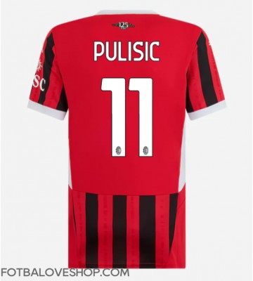 AC Milan Christian Pulisic #11 Dámské Domácí Dres 2024-25 Krátký Rukáv