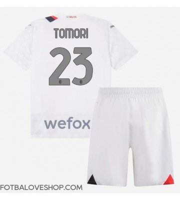 AC Milan Fikayo Tomori #23 Dětské Venkovní Dres 2023-24 Krátký Rukáv (+ trenýrky)