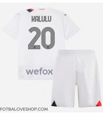 AC Milan Pierre Kalulu #20 Dětské Venkovní Dres 2023-24 Krátký Rukáv (+ trenýrky)