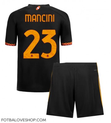 AS Roma Gianluca Mancini #23 Dětské Alternativní Dres 2023-24 Krátký Rukáv (+ trenýrky)