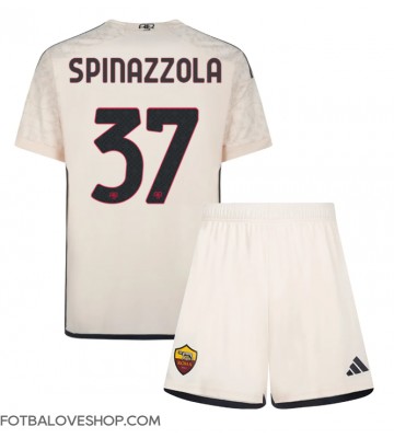 AS Roma Leonardo Spinazzola #37 Dětské Venkovní Dres 2023-24 Krátký Rukáv (+ trenýrky)