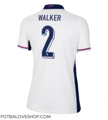 Anglie Kyle Walker #2 Dámské Domácí Dres ME 2024 Krátký Rukáv