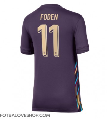 Anglie Phil Foden #11 Dámské Venkovní Dres ME 2024 Krátký Rukáv