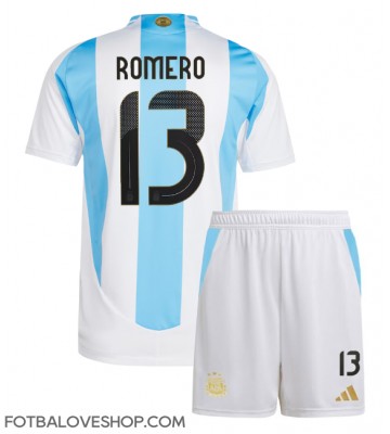 Argentina Cristian Romero #13 Dětské Domácí Dres Copa America 2024 Krátký Rukáv (+ trenýrky)