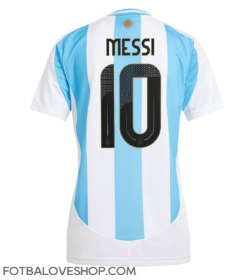 Argentina Lionel Messi #10 Dámské Domácí Dres Copa America 2024 Krátký Rukáv