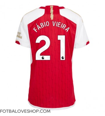 Arsenal Fabio Vieira #21 Dámské Domácí Dres 2023-24 Krátký Rukáv