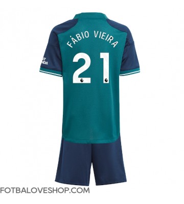 Arsenal Fabio Vieira #21 Dětské Alternativní Dres 2023-24 Krátký Rukáv (+ trenýrky)