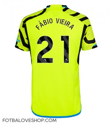 Arsenal Fabio Vieira #21 Venkovní Dres 2023-24 Krátký Rukáv