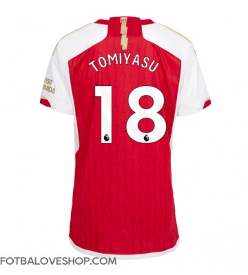 Arsenal Takehiro Tomiyasu #18 Dámské Domácí Dres 2023-24 Krátký Rukáv