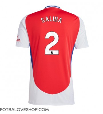 Arsenal William Saliba #2 Domácí Dres 2024-25 Krátký Rukáv