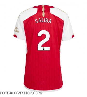 Arsenal William Saliba #2 Dámské Domácí Dres 2023-24 Krátký Rukáv
