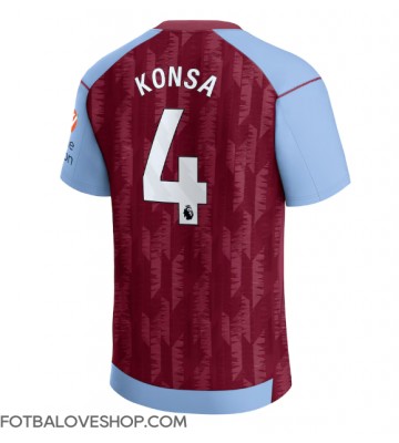 Aston Villa Ezri Konsa #4 Domácí Dres 2023-24 Krátký Rukáv